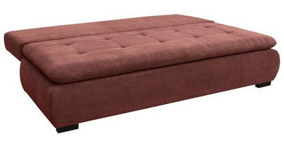 SCHLAFSOFA Webstoff, Plüsch Rotbraun - Rotbraun/Schwarz, KONVENTIONELL, Textil (203/72-96/98cm) - Novel