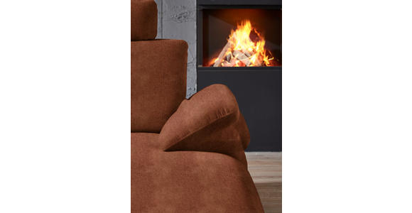 WOHNLANDSCHAFT in Velours Kupferfarben - Schwarz/Kupferfarben, Design, Textil/Metall (208/344/180cm) - Dieter Knoll
