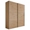 SCHWEBETÜRENSCHRANK  in Eiche Artisan  - Alufarben/Eiche Artisan, Holzwerkstoff/Metall (225/222/68cm) - Moderano