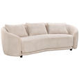 3-SITZER-SOFA in Struktur, Cord Naturfarben  - Schwarz/Naturfarben, Design, Kunststoff/Textil (217/72/95cm) - Carryhome