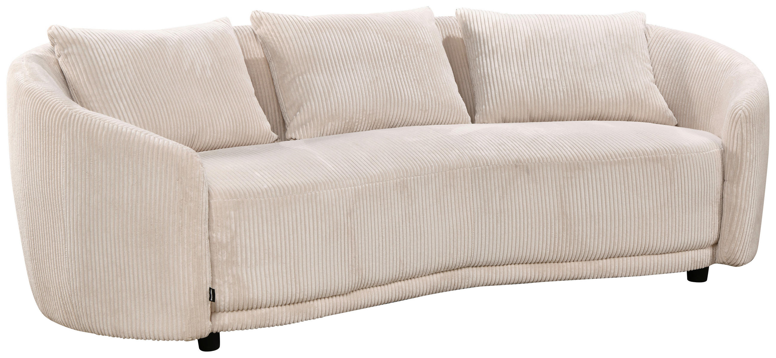 3-SITZER-SOFA Struktur Naturfarben  - Schwarz/Naturfarben, Design, Kunststoff/Textil (217/72/95cm) - Carryhome