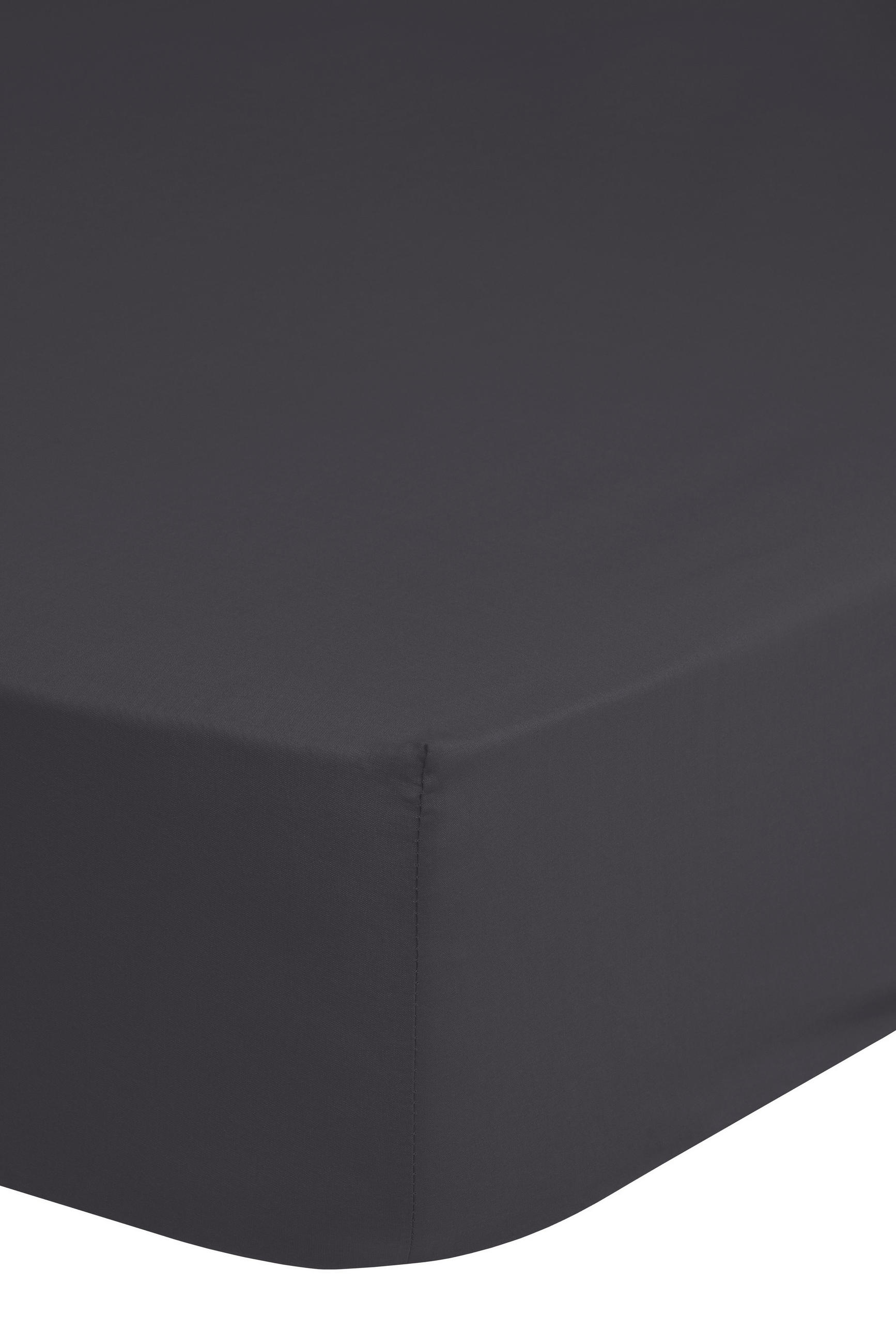 SPANNLEINTUCH 160-180/200 cm Satin  - Anthrazit, Basics, Textil (160-180/200cm) - MID.YOU