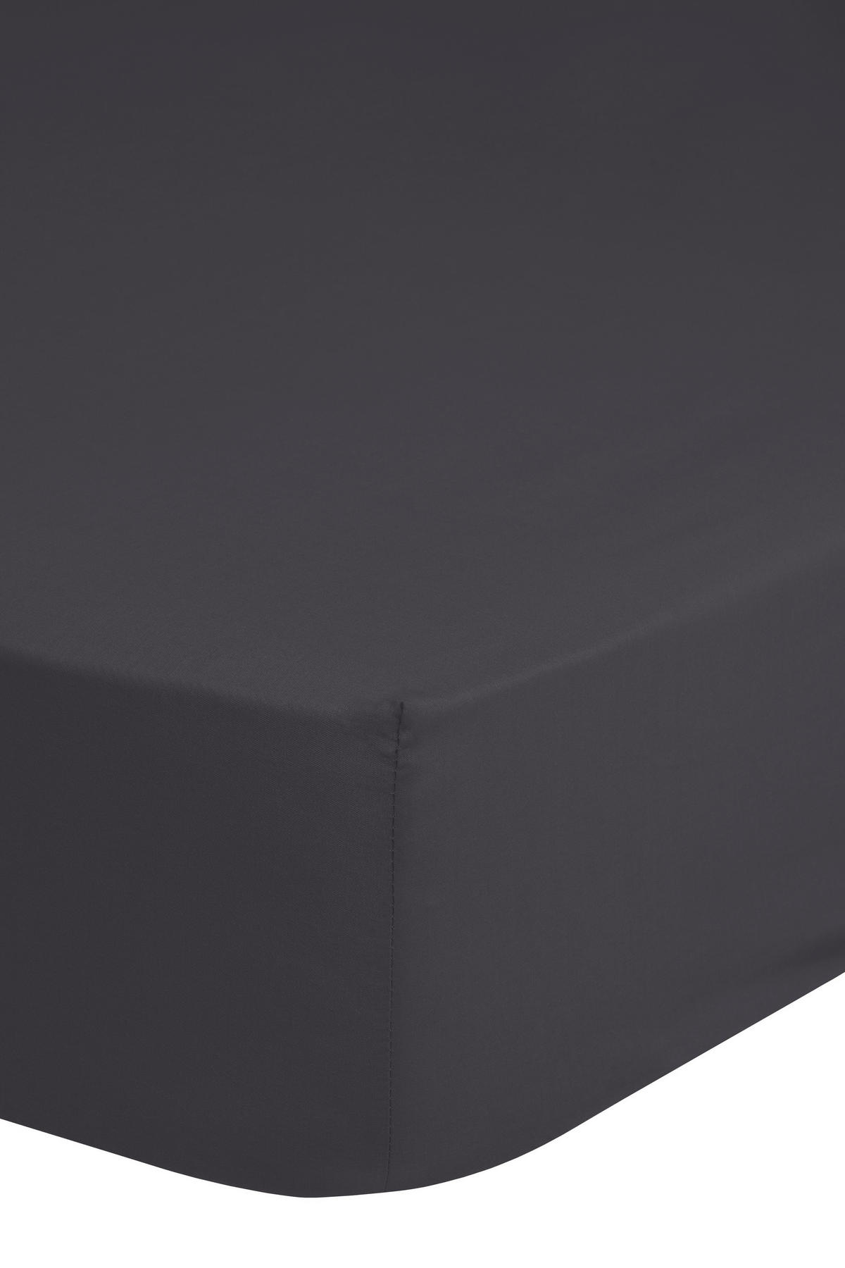 SPANNLEINTUCH 160-180/200 cm Satin  - Anthrazit, Basics, Textil (160-180/200cm) - MID.YOU