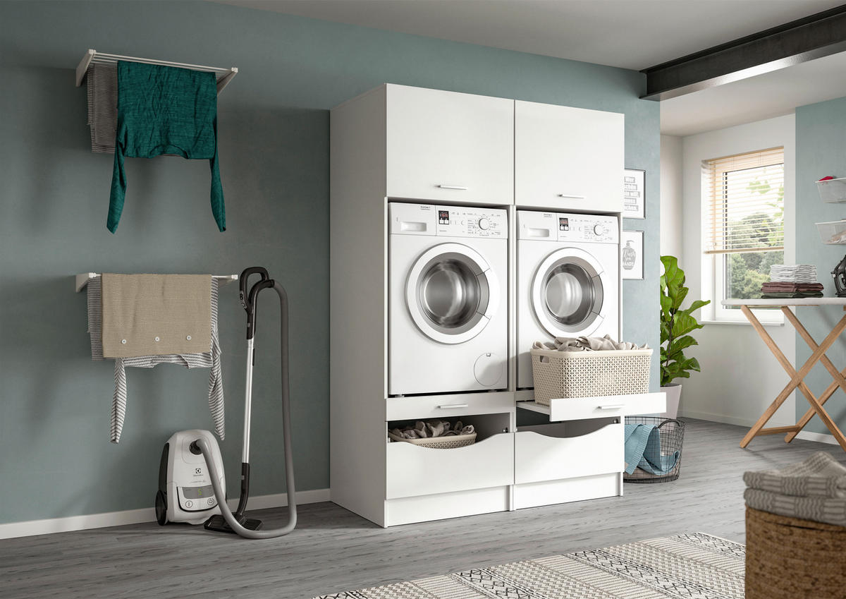 HAUSWIRTSCHAFTSRAUM 133/195/68 cm  in Weiß  - Weiß, Basics, Holzwerkstoff (133/195/68cm) - MID.YOU