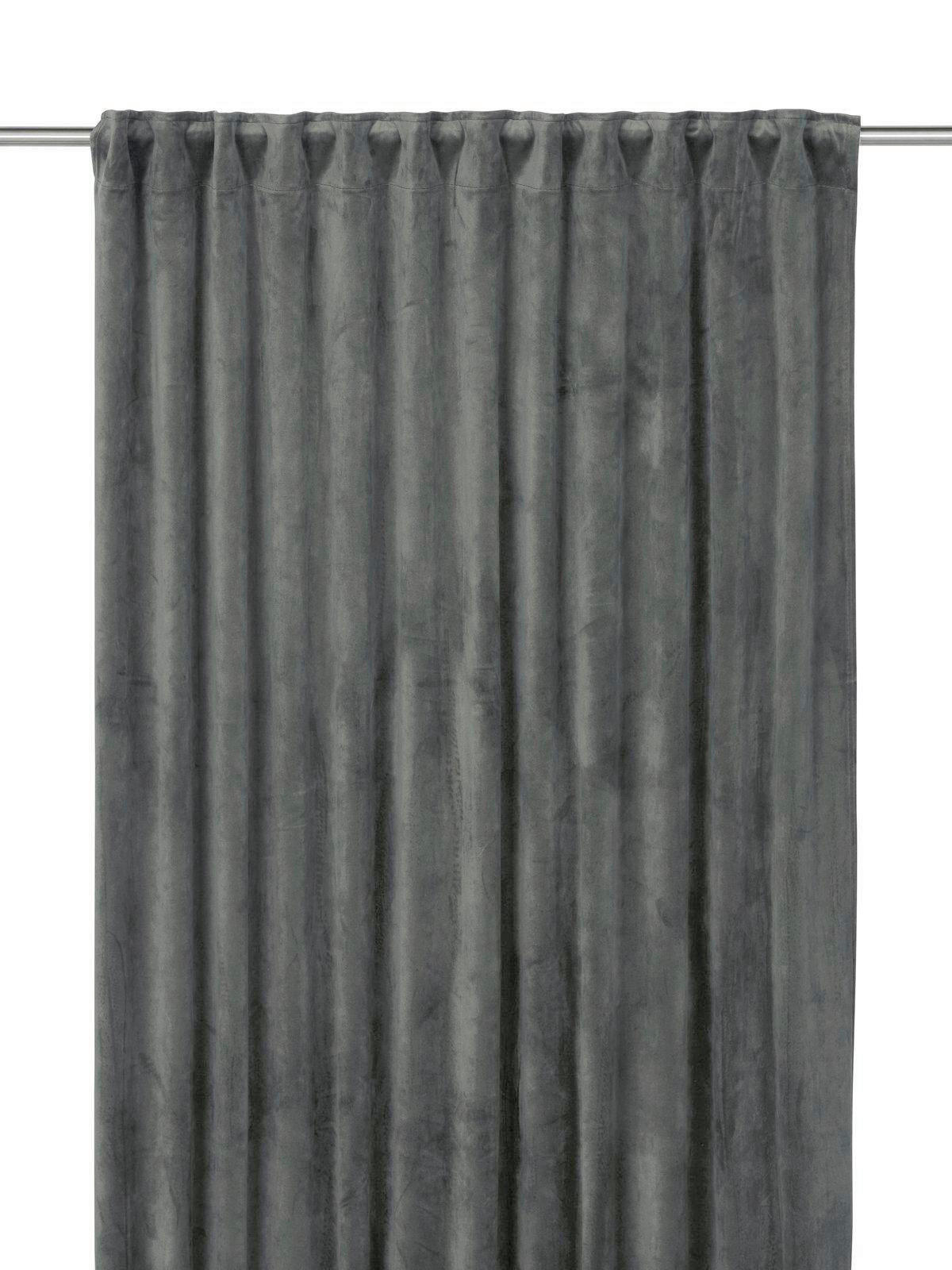 GARDINLÄNGD mörkläggning grå /135/280 cm