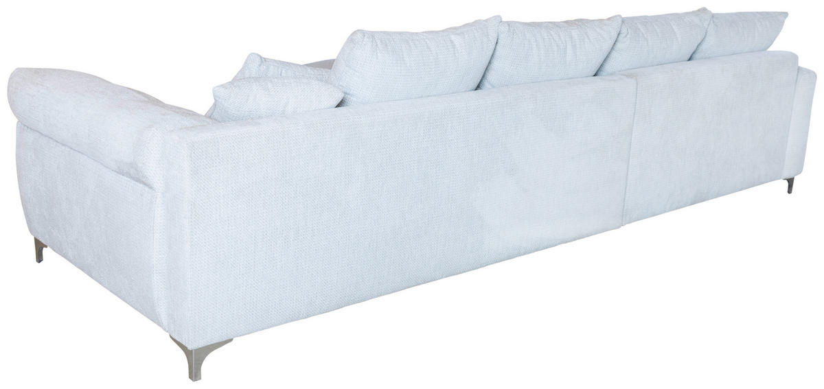 ECKSOFA in Chenille Greige  227/329 cm  - Chromfarben/Greige, KONVENTIONELL, Textil/Metall (227/329cm) - Carryhome