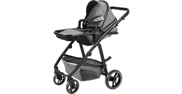KINDERWAGENSET Korfu  - Dunkelgrau/Schwarz, Basics, Kunststoff/Textil - My Baby Lou
