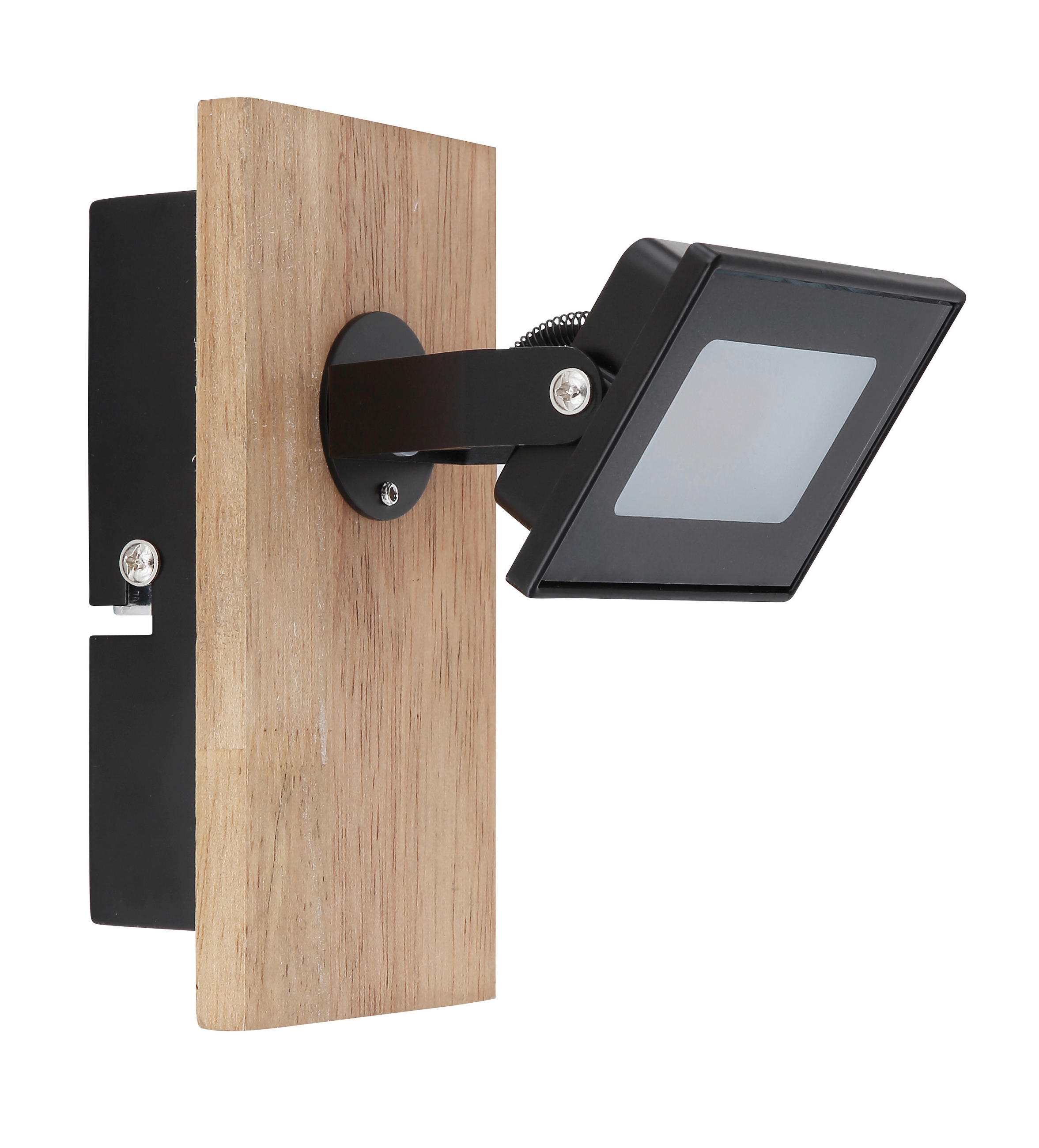 LED-STRAHLER JOYA - Dunkelbraun/Schwarz, Natur, Glas/Holz (8/11/15cm) - Globo