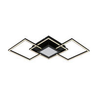LED-DECKENLEUCHTE Texas 82/39,6/8,5 cm   - Schwarz, Design, Kunststoff/Metall (82/39,6/8,5cm) - Novel