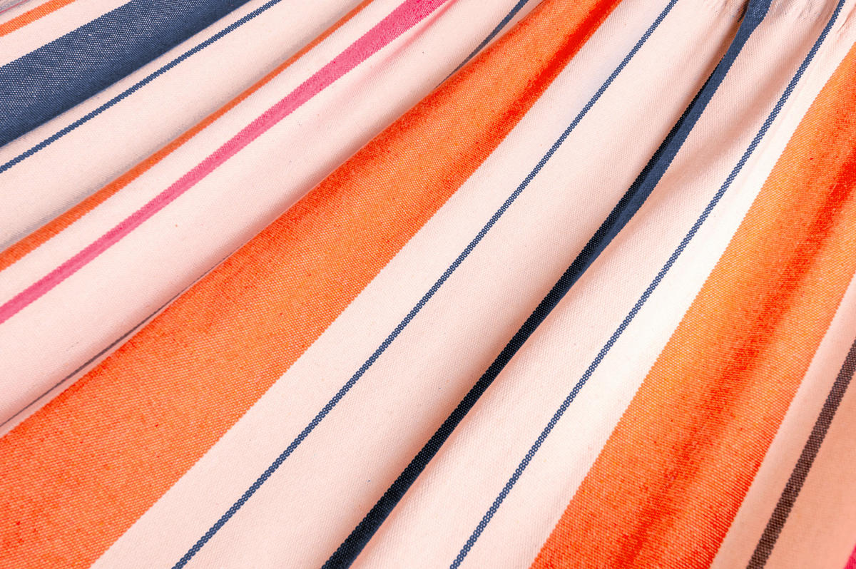 HOUPACÍ SÍŤ  - oranžová/bílá, Konvenční, dřevo/textil (320/120/120cm) - La Siesta