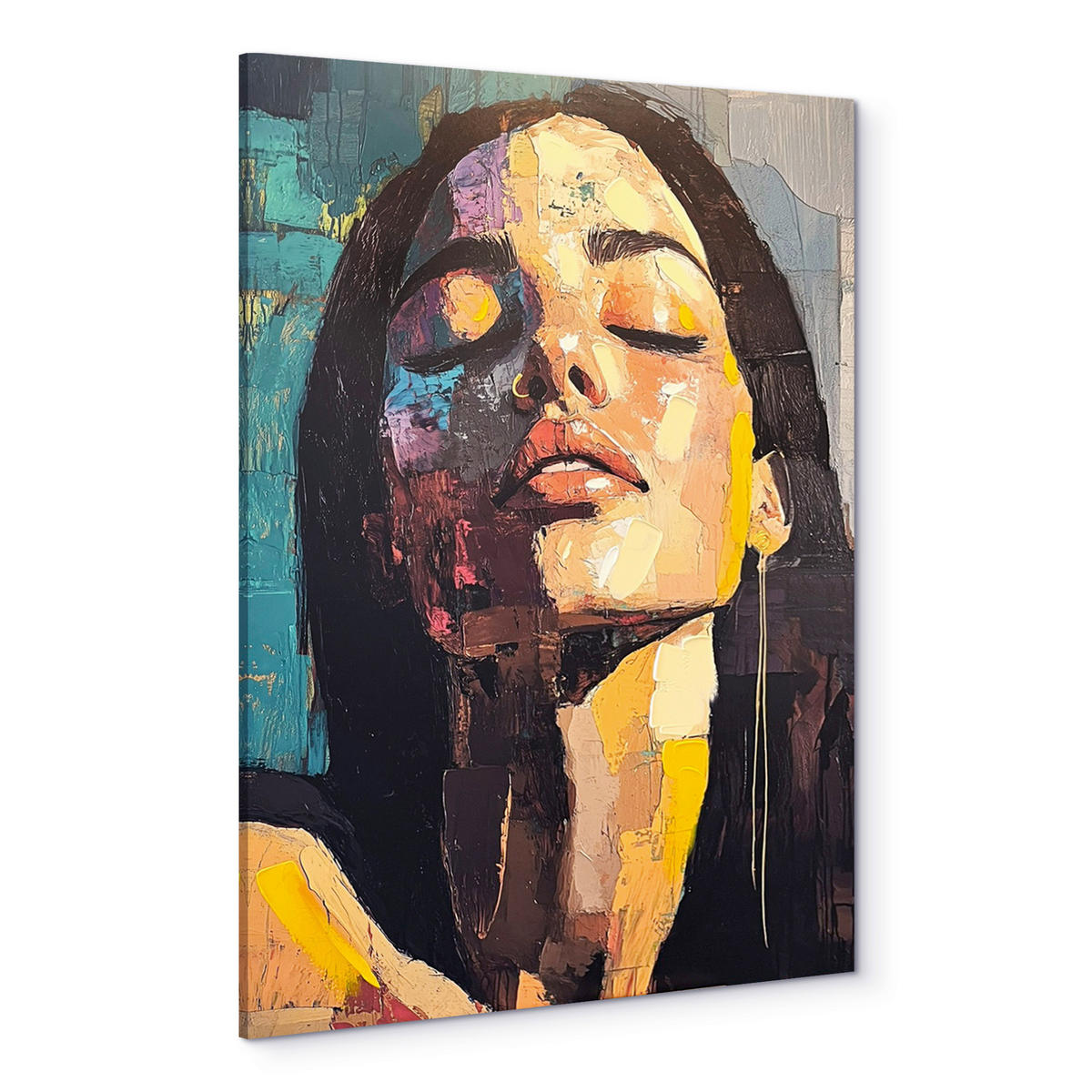 LEINWANDBILD Frauen 70/100 cm  - Multicolor, Basics, Holz/Textil (70/100cm)