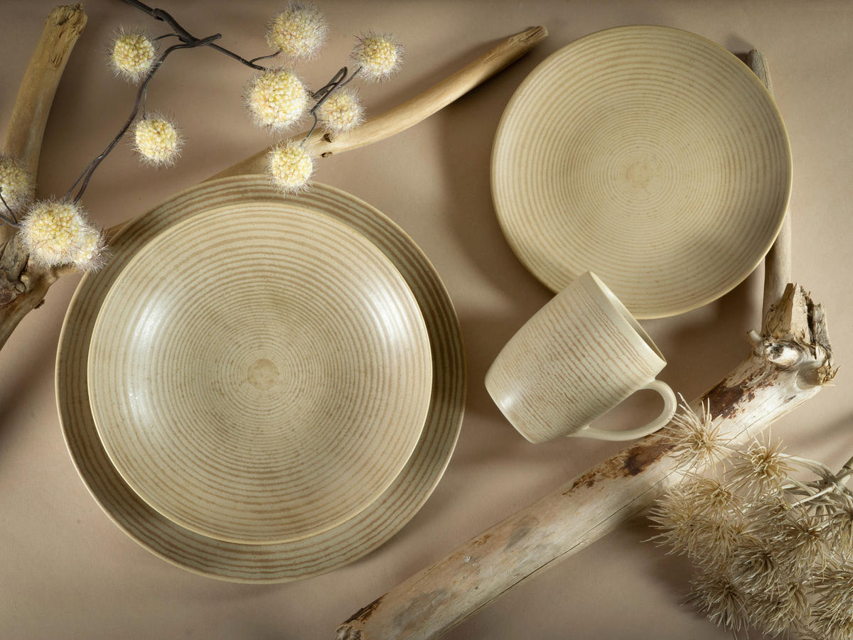 KOMBISERVICE 16-teilig  - Sandfarben, Design, Keramik - Creatable