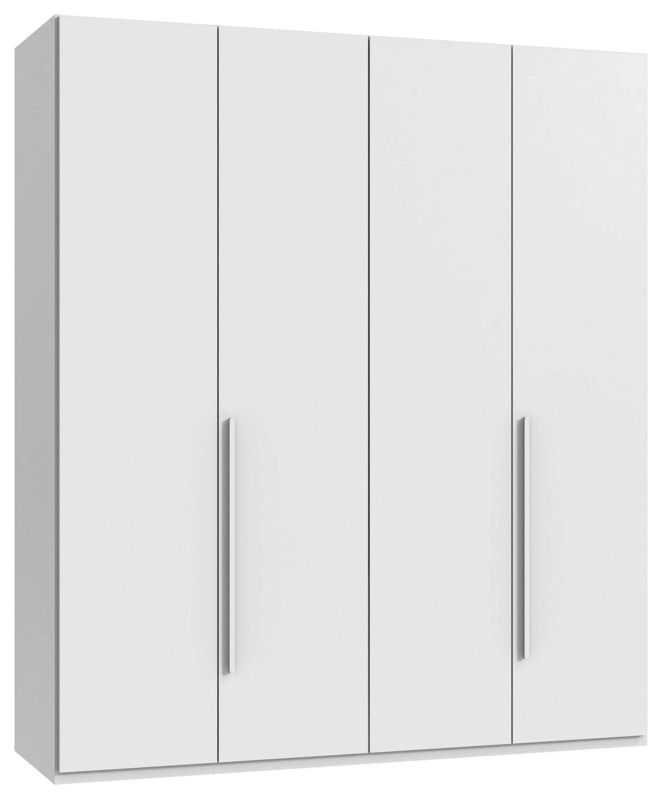 DREHTÜRENSCHRANK Weiss  - Weiss, Modern, Holzwerkstoff/Kunststoff (180/208/58cm) - Chameo