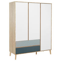 ORMAR S KLASIČNIM VRATIMA     - bijela/boje hrasta, Moderno, drvni materijal (153/200/58cm) - MID.YOU