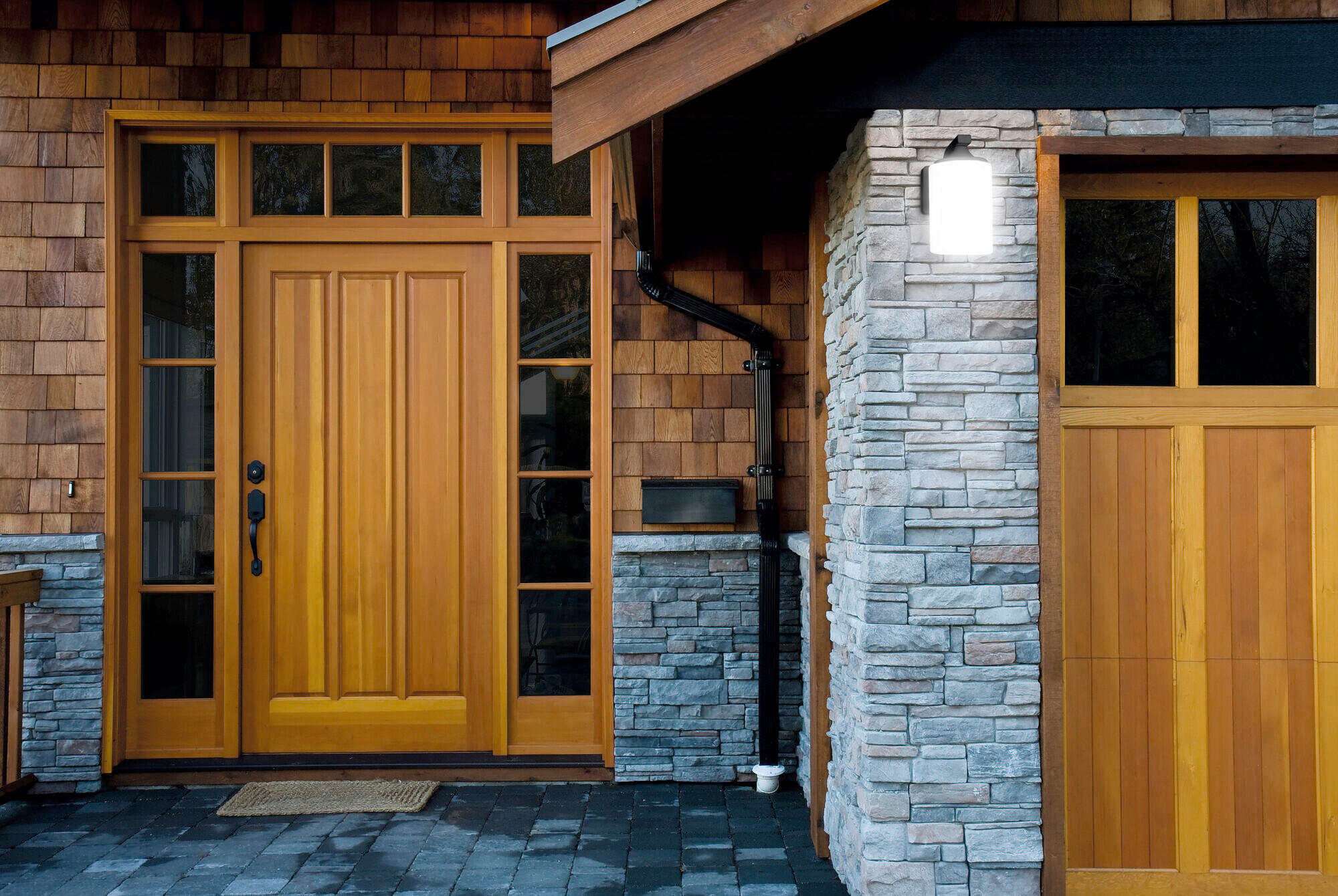 AUßENLEUCHTE 21/11,8/21,2 cm   - Schwarz, Basics, Glas/Metall (21/11,8/21,2cm) - Osram