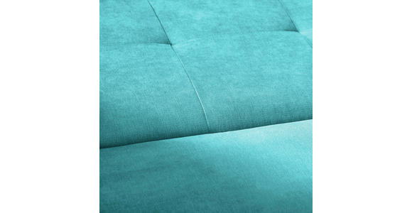 ECKSOFA in Flachgewebe Schwarz, Türkis 175/271 cm - Türkis/Schwarz, Design, Kunststoff/Textil (175/271cm) - Xora