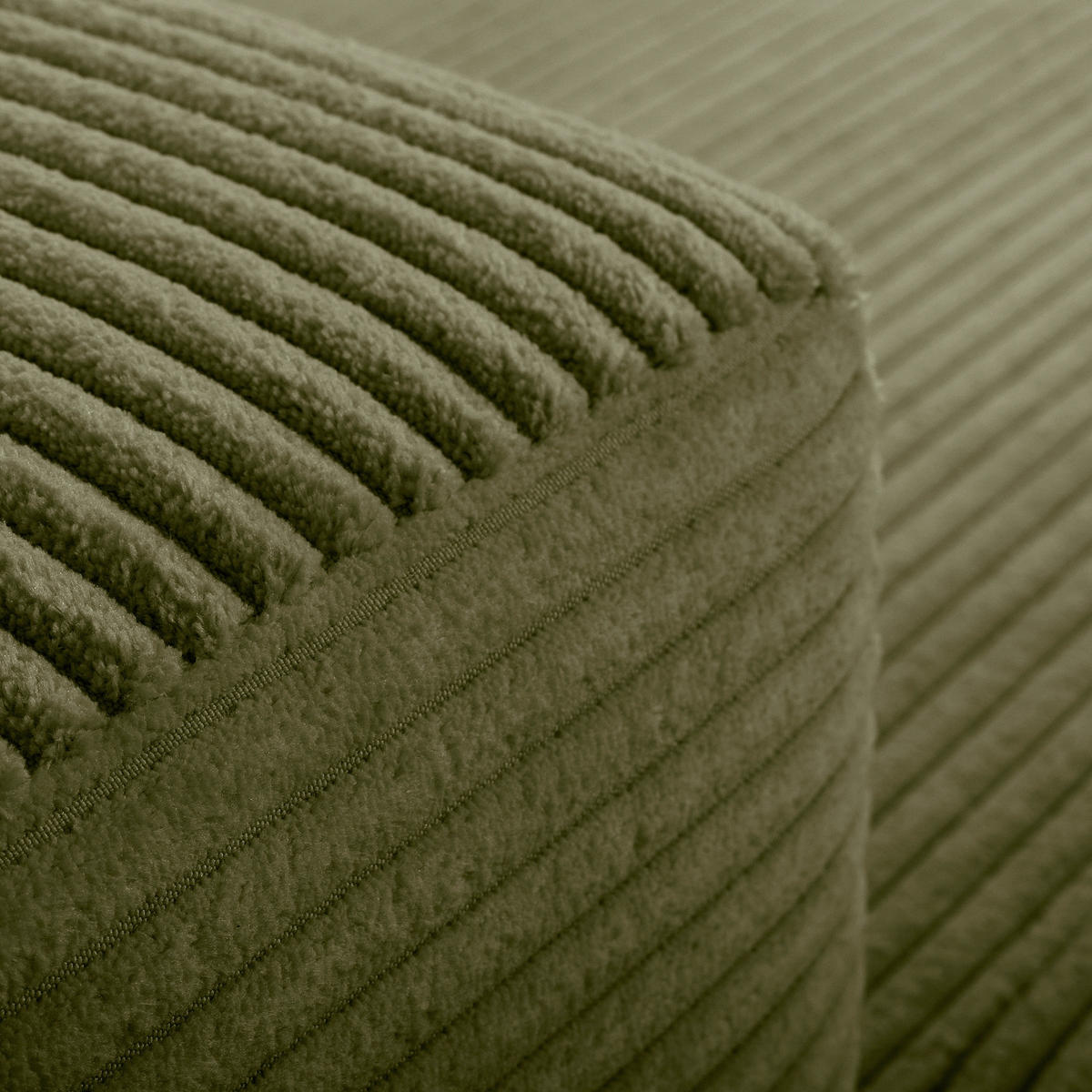ECKSOFA RENO Grün Cord Relaxfunktion, Kopfteilverstellung  - Schwarz/Grün, Design, Kunststoff/Textil (184/248cm) - Livetastic