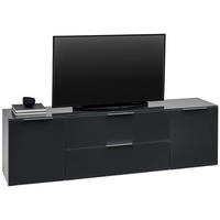 COMODĂ JOASĂ 180/54/40,5 cm  - antracit/culoare aluminiu, Design, sticlă/metal (180/54/40,5cm) - Voleo