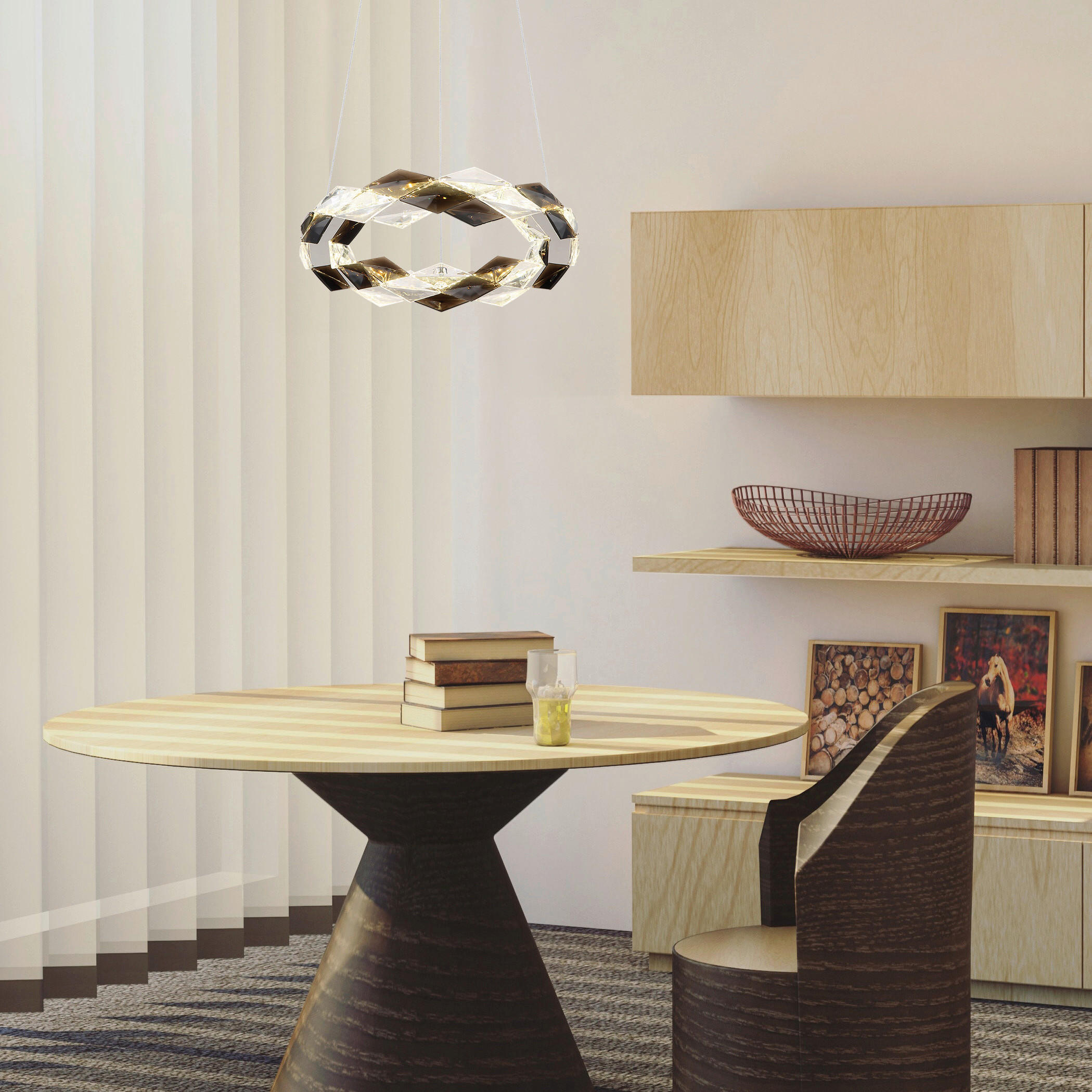 LED-HÄNGELEUCHTE 37,5/130 cm - Klar, Design, Kunststoff/Metall (37,5/130cm) - Globo