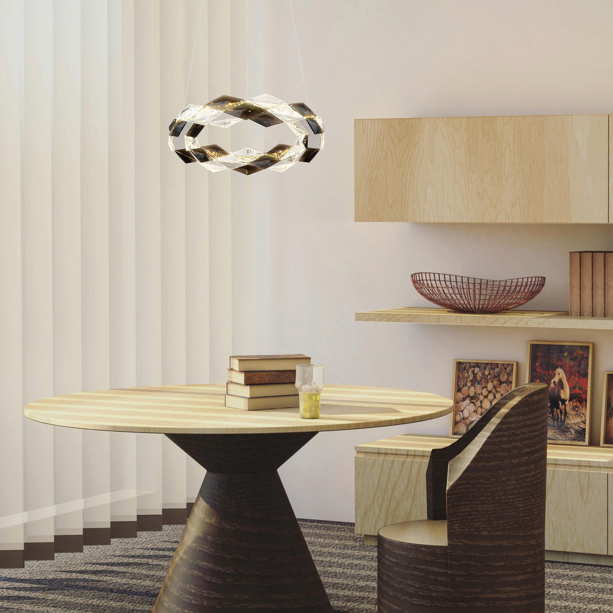 LED-HÄNGELEUCHTE 37,5/130 cm    - Klar, Design, Kunststoff/Metall (37,5/130cm) - Globo