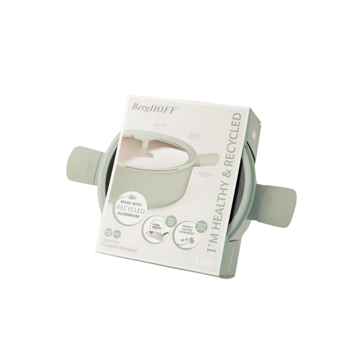 KOCHTOPF Balance 6.2 l  - Salbeigrün, Basics, Metall (28/16cm) - BergHOFF