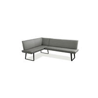 GARTENECKBANK   - Anthrazit/Grau, Design, Textil/Metall (170/255cm) - Niehoff Garden