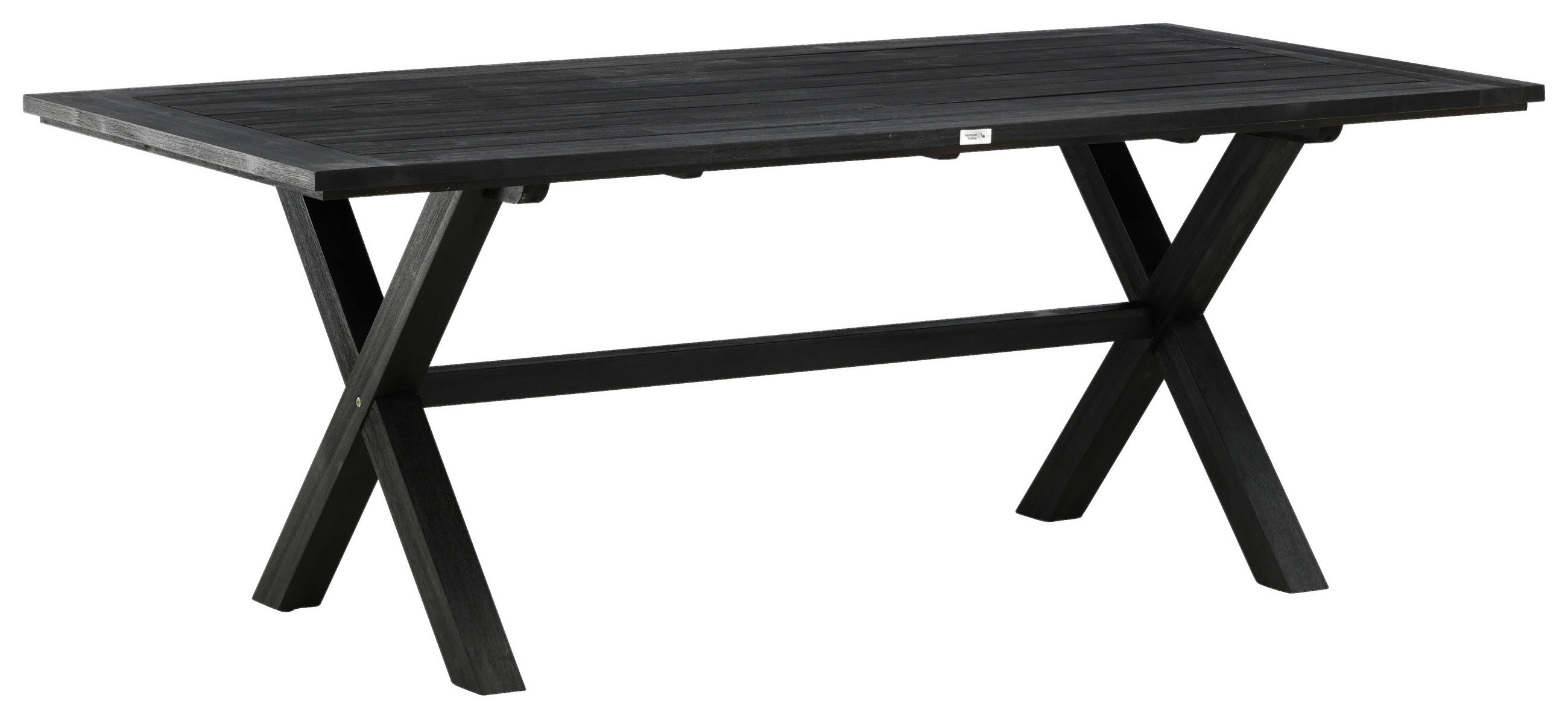 GARTENTISCH 200/100/75 cm Holz rechteckig  - Schwarz, KONVENTIONELL, Holz (200/100/75cm) - Gardenson