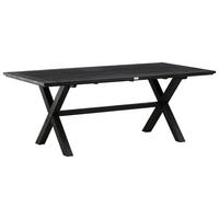 GARTENTISCH 200/100/75 cm Holz rechteckig  - Schwarz, KONVENTIONELL, Holz (200/100/75cm) - Gardenson