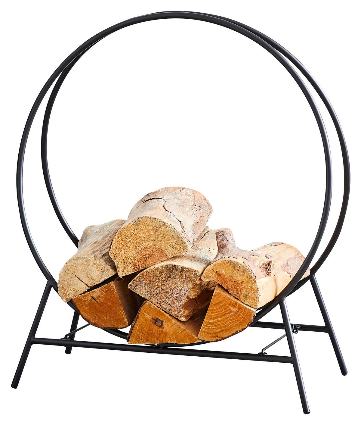 KAMINHOLZREGAL 50/57/24 cm  Metall  - Schwarz, Basics, Metall (50/57/24cm) - Landscape