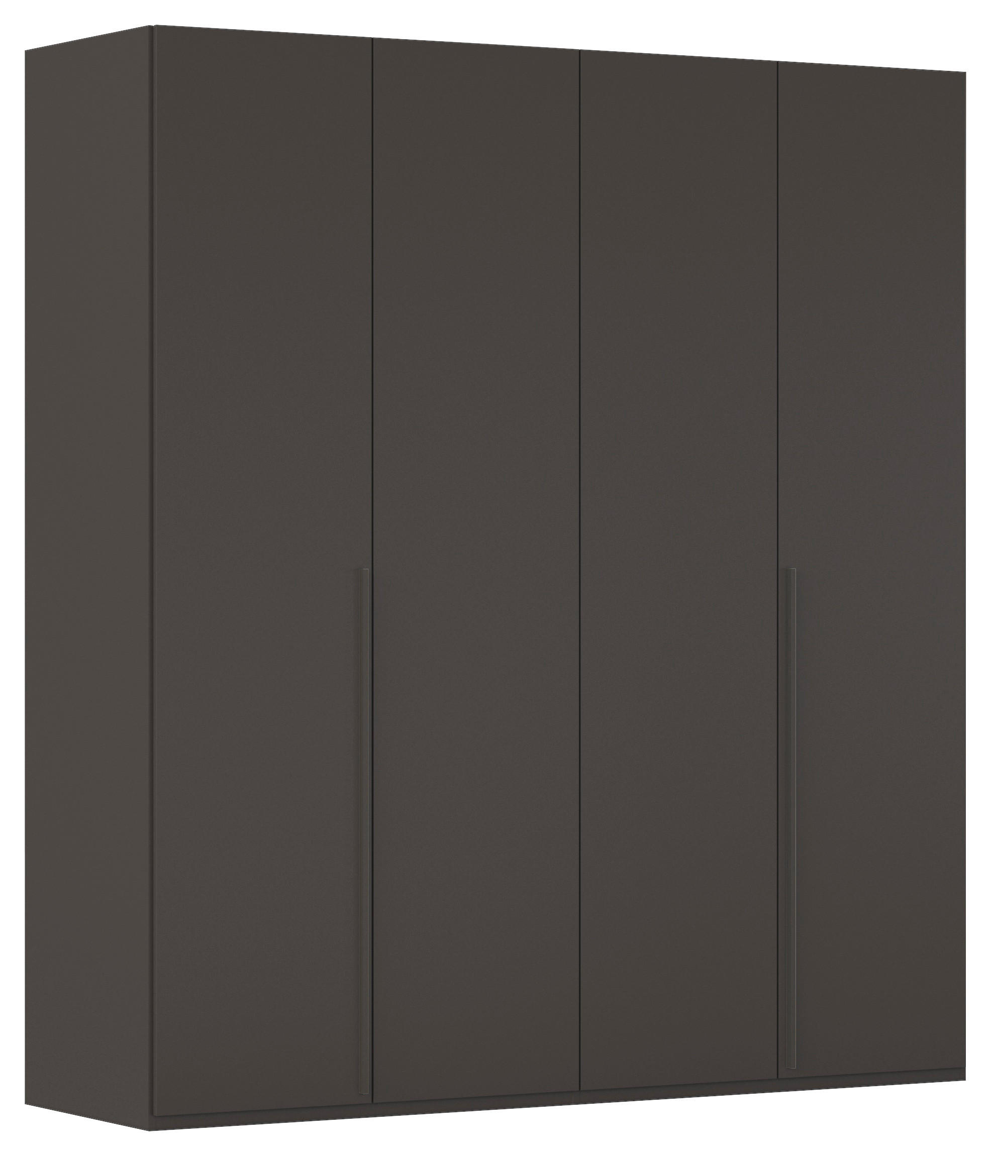 DREHTÜRENSCHRANK 201/223/60 cm 4-türig Graphitfarben  - Graphitfarben, Design, Holzwerkstoff/Metall (201/223/60cm) - home24