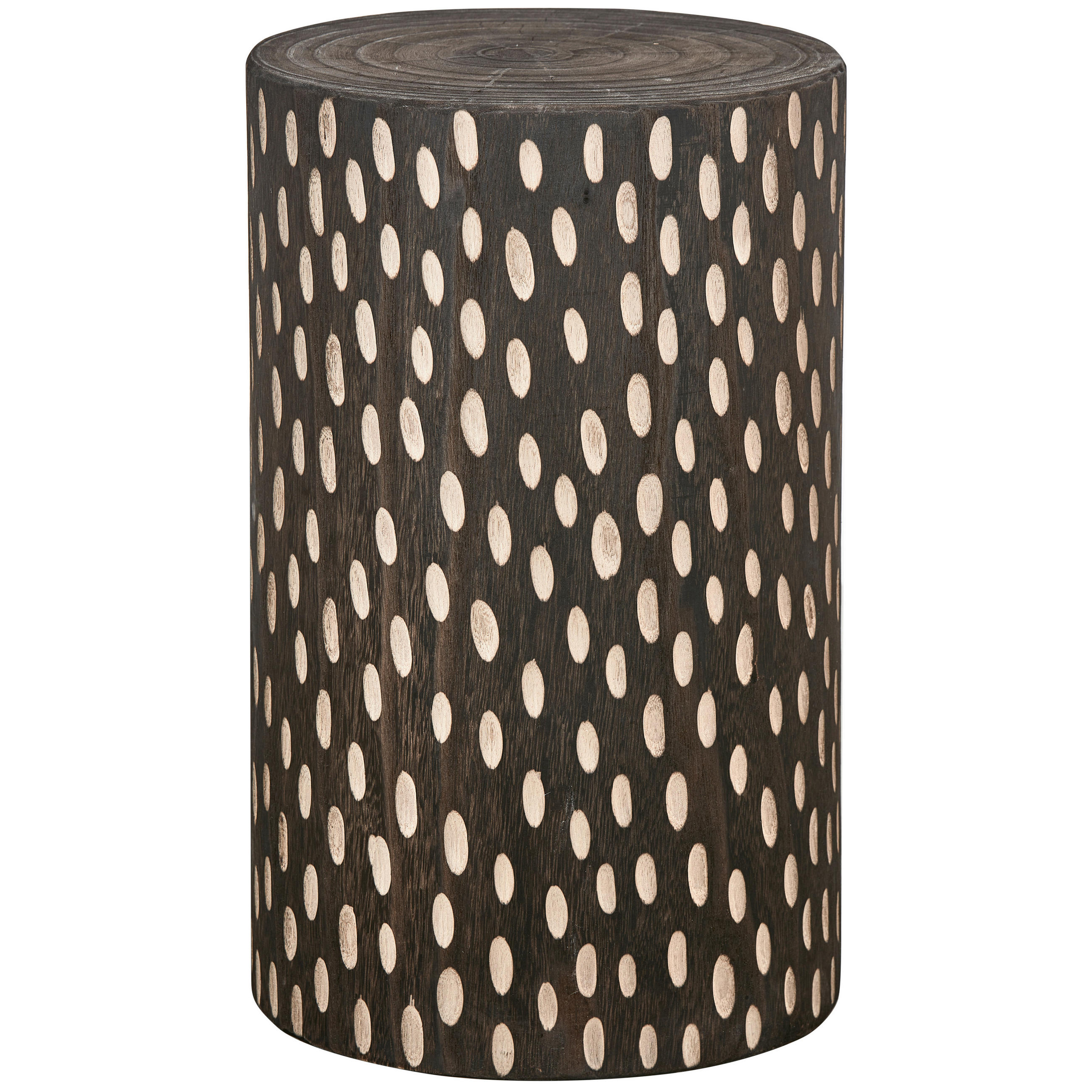 HOCKER Perry Paulownia Dunkelbraun  - Dunkelbraun, Design, Holz (30/49/30cm) - Livetastic