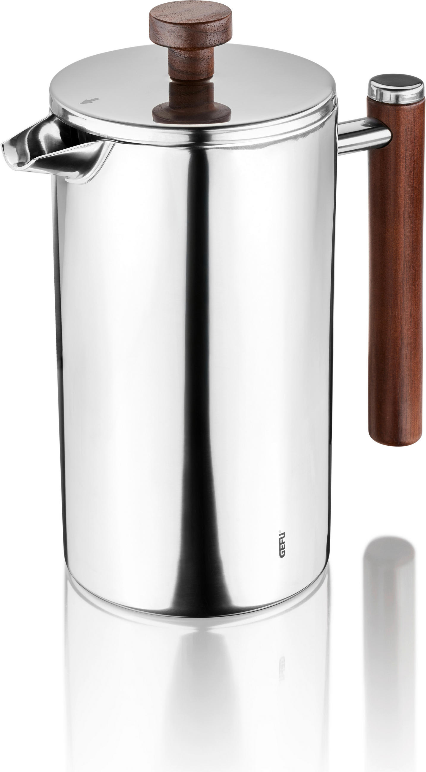 KAFFEEBEREITER - Silberfarben/Braun, Basics, Holz/Metall (11/19/22cm) - Gefu