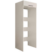 WASCHMASCHINENSCHRANK 67,5/200/67,5 cm  in Kaschmir  - Kaschmir/Schwarz, Design, Holzwerkstoff/Metall (67,5/200/67,5cm)