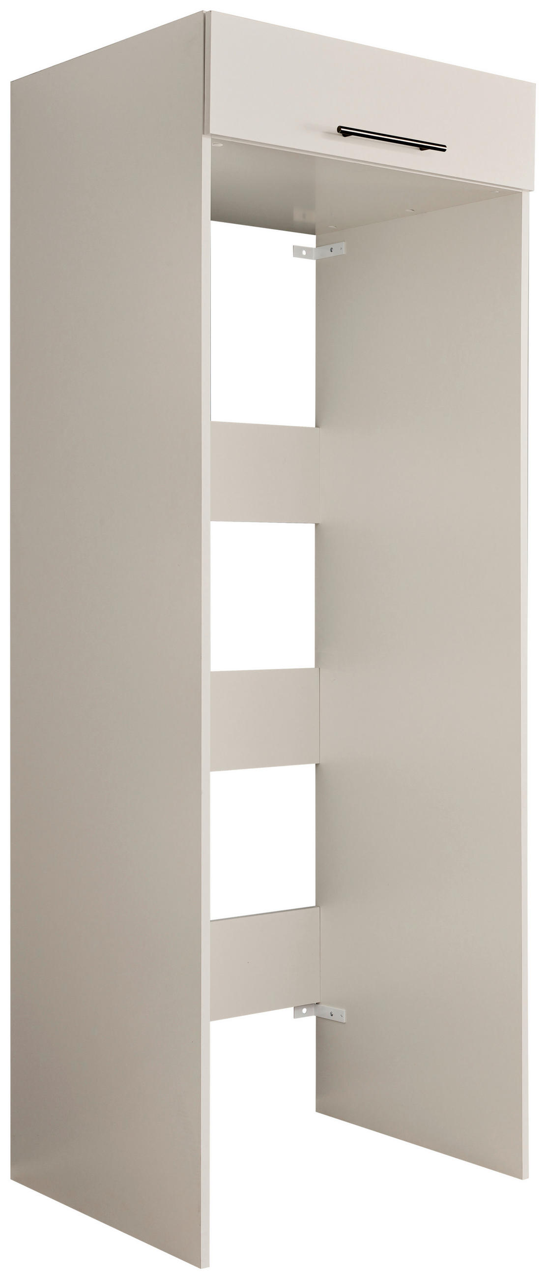 WASCHMASCHINENSCHRANK 67,5/200/67,5 cm  in Kaschmir  - Kaschmir/Schwarz, Design, Holzwerkstoff/Metall (67,5/200/67,5cm)