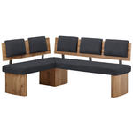 ECKBANK 140/180 cm  in Anthrazit, Eichefarben  - Eichefarben/Anthrazit, KONVENTIONELL, Holzwerkstoff/Textil (140/180cm) - Cantus