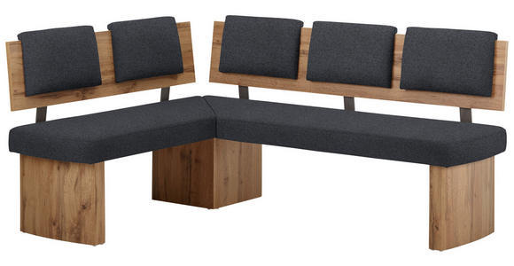 ECKBANK 140/180 cm in Anthrazit, Eichefarben - Eichefarben/Anthrazit, KONVENTIONELL, Holzwerkstoff/Textil (140/180cm) - Cantus