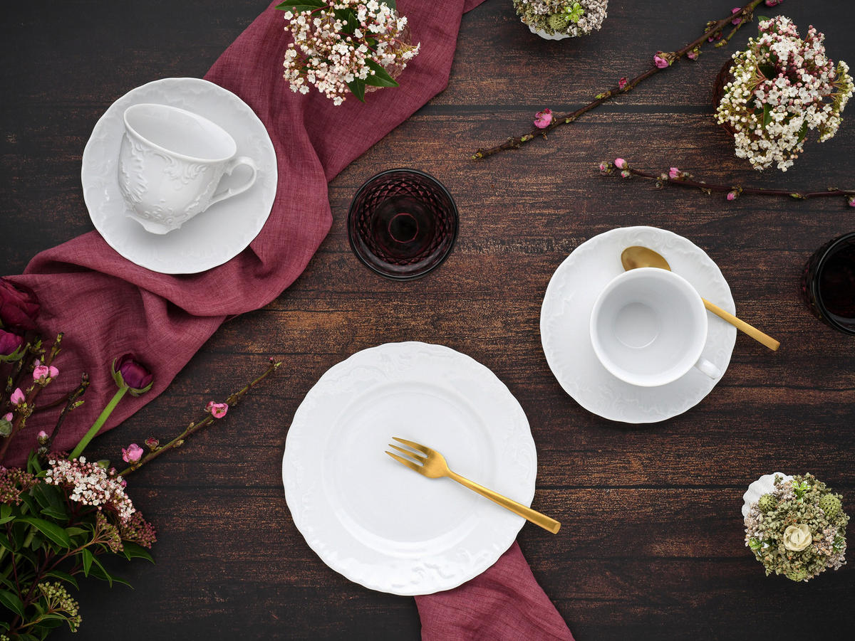 KAFFEESERVICE Weiß Rokoko weiss 18-teilig  - Weiß, Basics, Keramik - Creatable