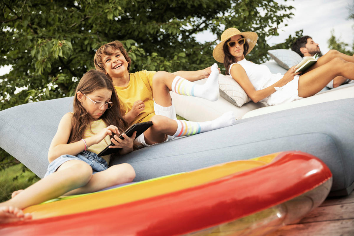 SONNENLIEGE 90/33/213 cm  - Anthrazit/Silberfarben, Basics, Kunststoff/Textil (90/33/213cm) - Kettler