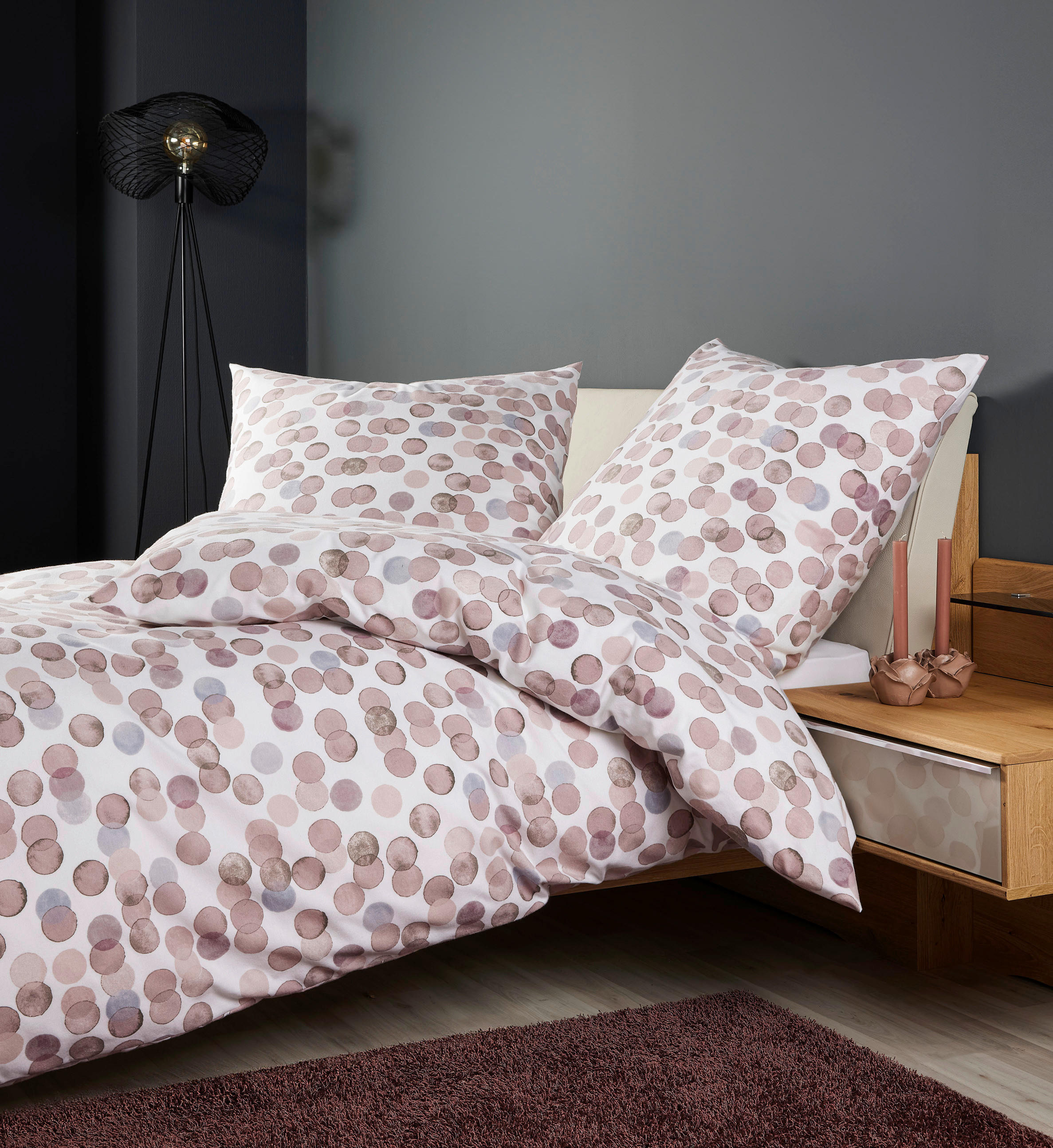 POSTELJNINA 135/200 cm bombažni flanel starinsko roza  - starinsko roza, Konvencionalno, tekstil (135/200cm) - Janine