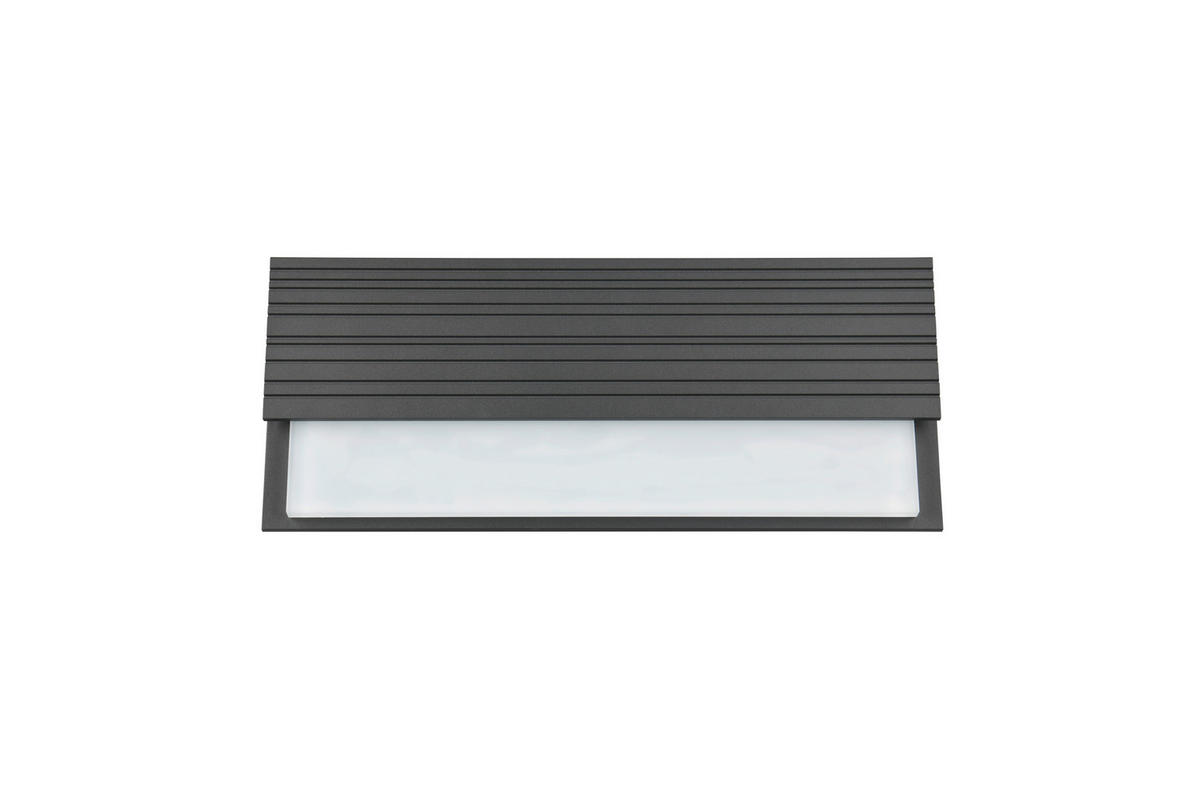 AUßENWANDLEUCHTE   - Anthrazit/Weiß, Design, Glas/Metall (17/40/6,5cm)