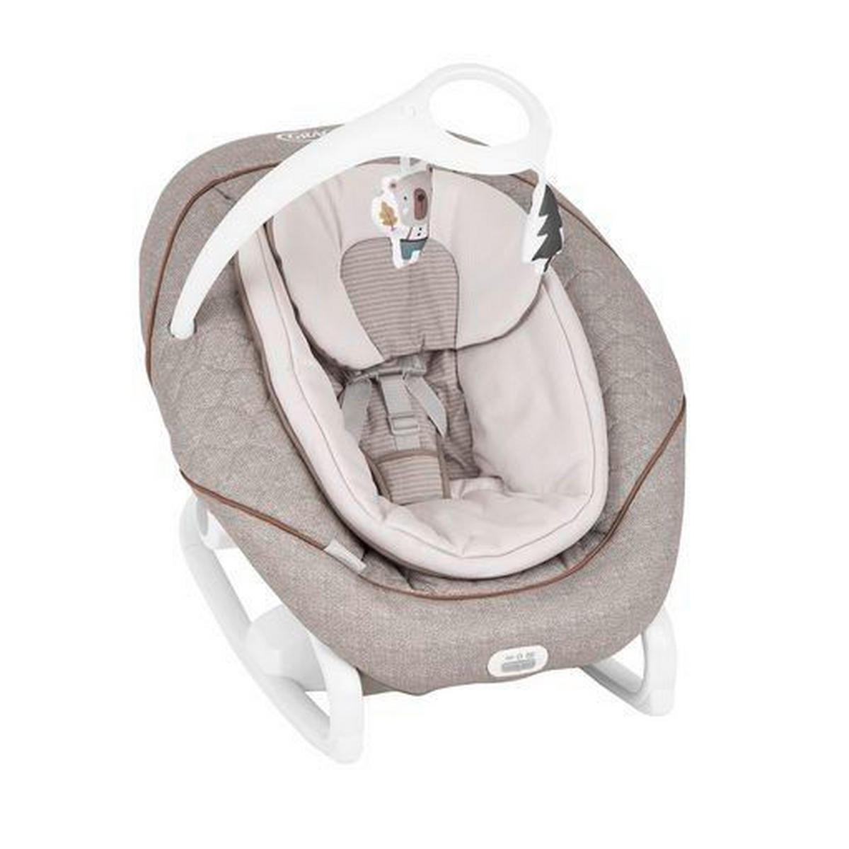 SCHAUKELWIPPE All Ways Soother Silberfarben   - Beige/Silberfarben, Basics, Textil/Metall (72,5/65,2/81cm) - Graco