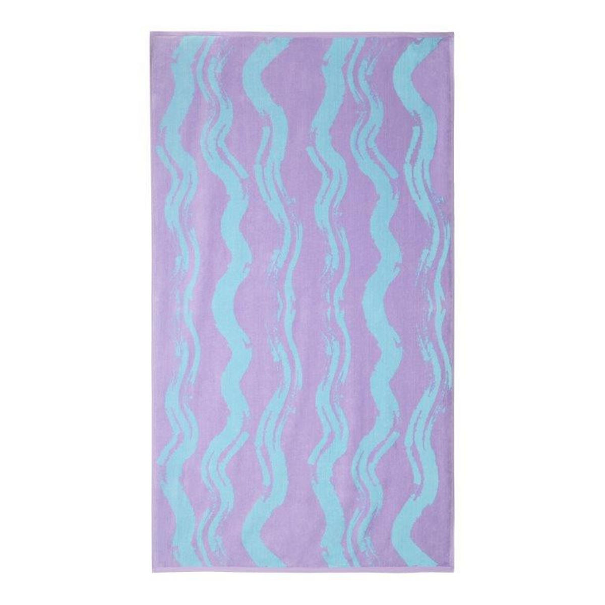 RUČNIK ZA PLAŽU 180/100 cm , siva  coast lines  - siva, Konvencionalno, tekstil (180/100cm) - Vossen
