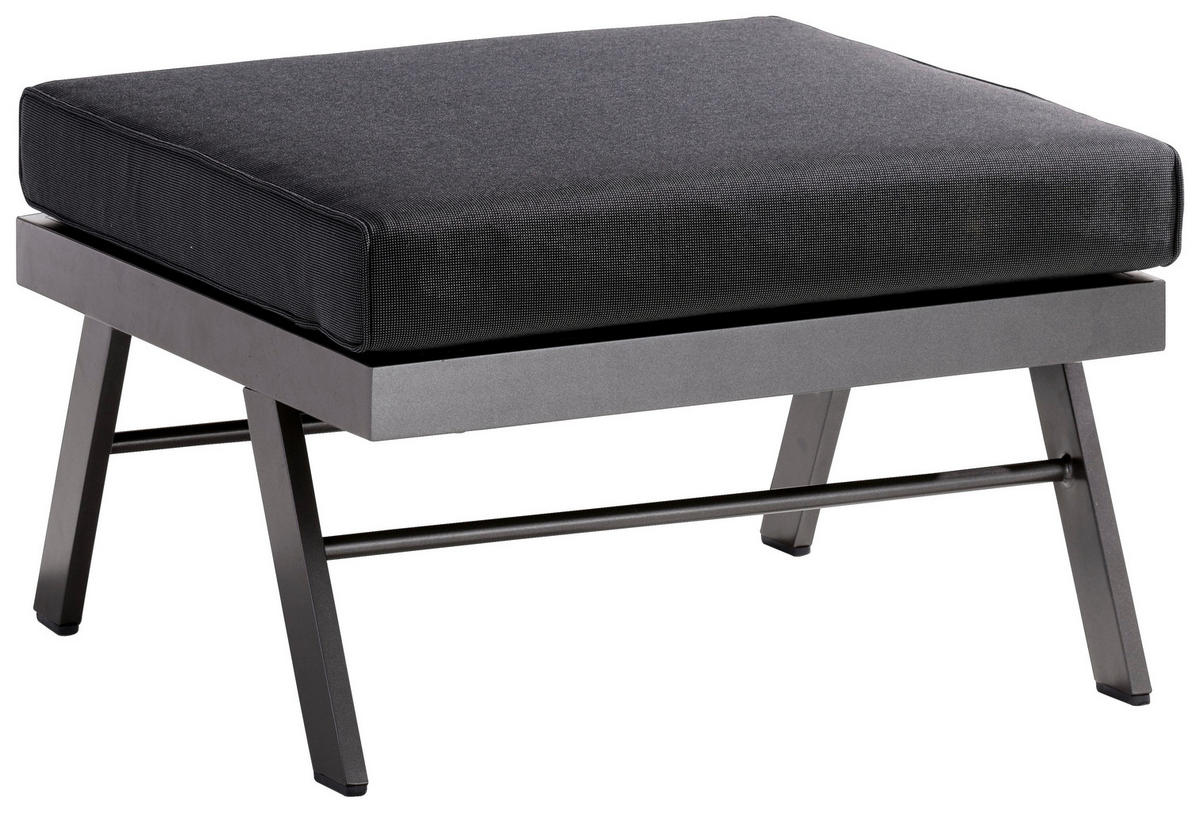 LOUNGETISCH 72/72/47 cm Textil, Metall  - Hellgrau/Grau, Basics, Textil/Metall (72/72/47cm) - Sieger