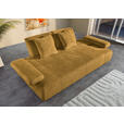 SCHLAFSOFA in Chenille Senfgelb  - Senfgelb/Schwarz, KONVENTIONELL, Kunststoff/Textil (235-255/80/116-138cm) - Carryhome