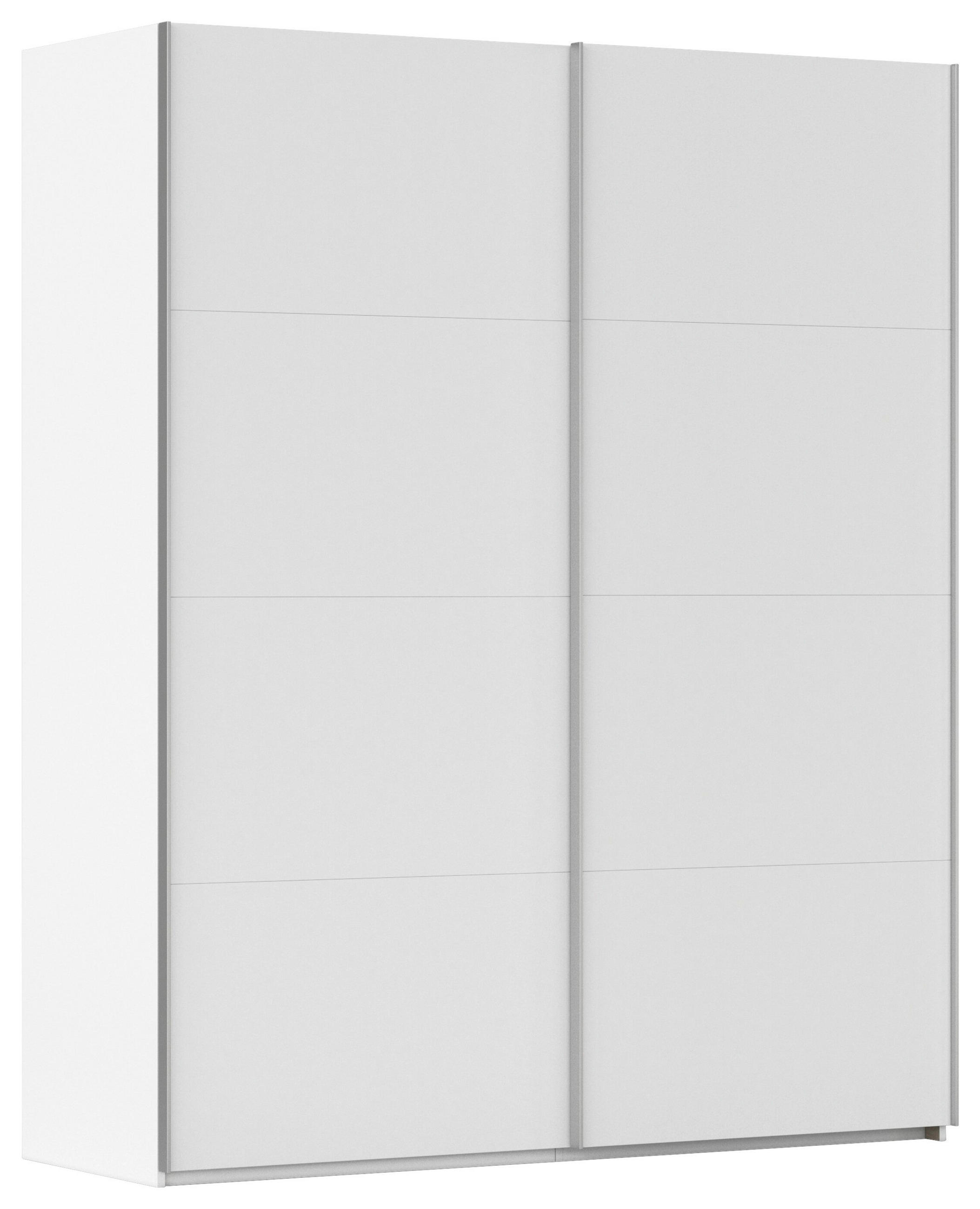 SCHWEBETÜRENSCHRANK 181/236/68 cm 2-türig Weiß  - Alufarben/Weiß, Basics, Holzwerkstoff/Metall (181/236/68cm) - Novel