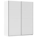 SCHWEBETÜRENSCHRANK 181/236/68 cm 2-türig Weiß  - Alufarben/Weiß, Basics, Holzwerkstoff/Metall (181/236/68cm) - Novel