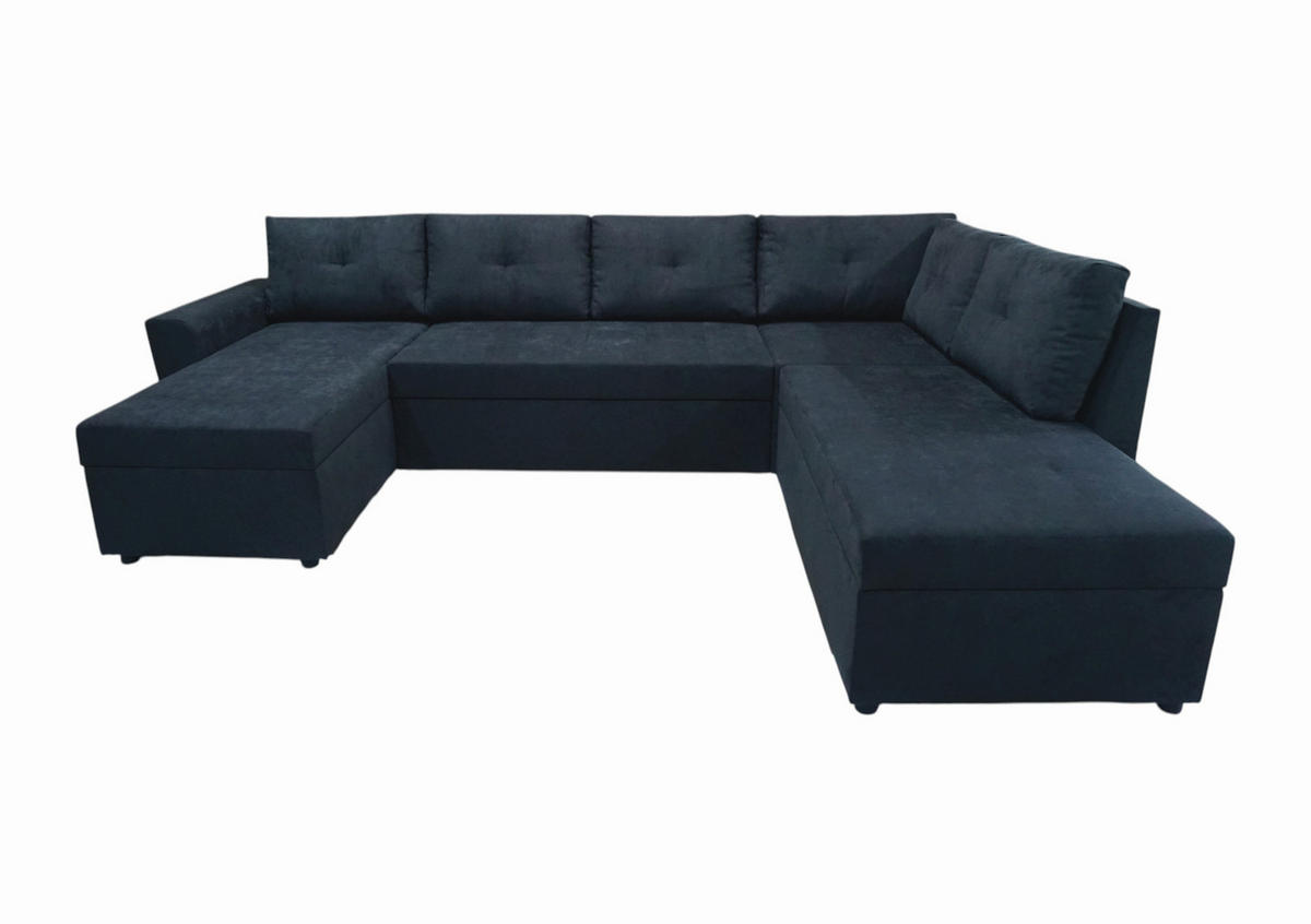 WOHNLANDSCHAFT TERMOLI Anthrazit Jacquard  - Anthrazit/Schwarz, Design, Kunststoff/Textil (155/297/212cm) - MID.YOU