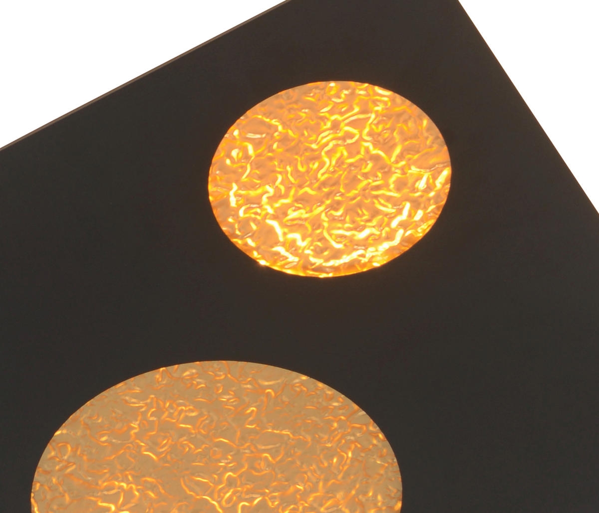 LED-WANDLEUCHTE 40/40/3,5 cm   - Goldfarben/Schwarz, Design, Kunststoff/Metall (40/40/3,5cm)