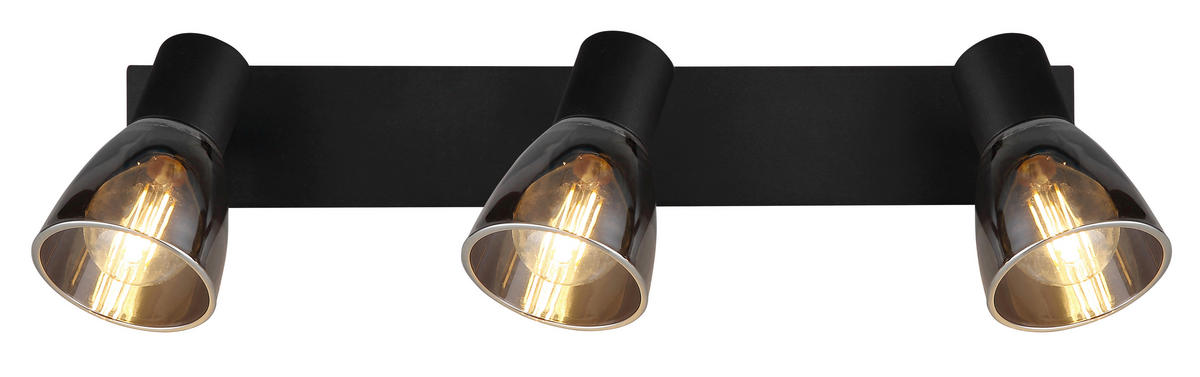 STRAHLER - Schwarz, Design, Glas/Metall (40/7/15,5cm) - Globo