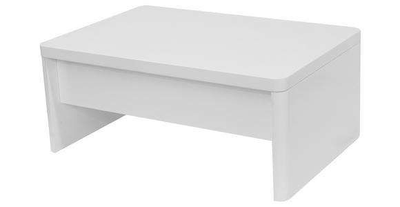 COUCHTISCH 90/60/38-63 cm rechteckig Weiß  - Weiß, KONVENTIONELL, Holzwerkstoff/Metall (90/60/38-63cm) - Xora